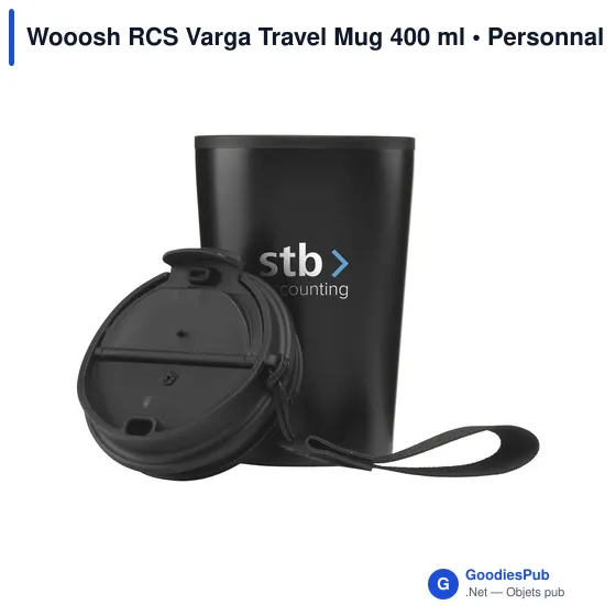 Mug isotherme personnalisable Wooosh RCS Varga 400 ml avec logo - Image 3