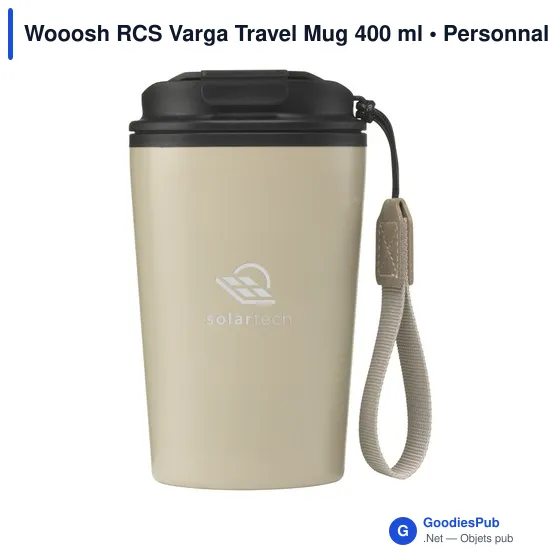 Mug isotherme personnalisable Wooosh RCS Varga 400 ml avec logo - Image 5