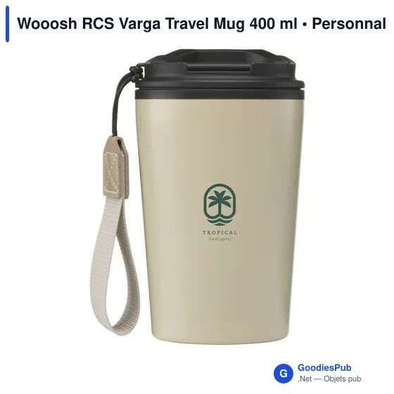 Mug isotherme personnalisable Wooosh RCS Varga 400 ml avec logo - Image 6