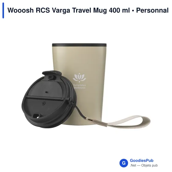 Mug isotherme personnalisable Wooosh RCS Varga 400 ml avec logo - Image 7