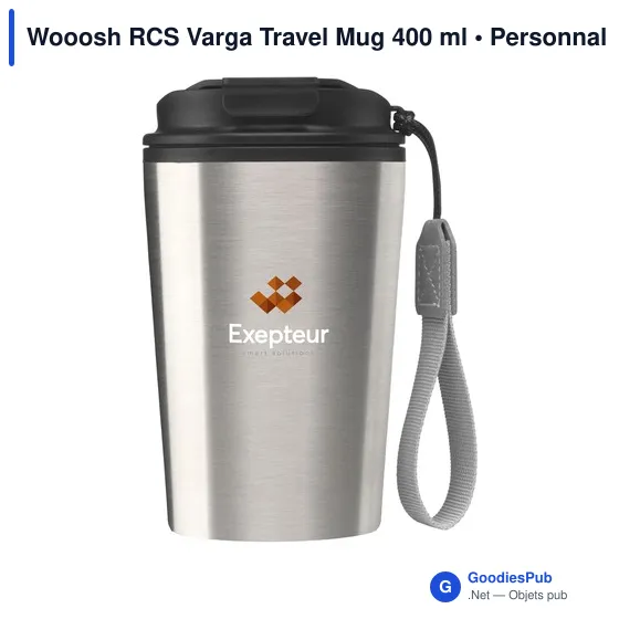 Mug isotherme personnalisable Wooosh RCS Varga 400 ml avec logo - Image 9