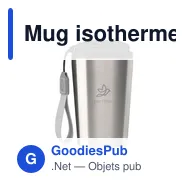 Mug isotherme personnalisable Wooosh RCS Varga 400 ml avec logo - Miniature 10