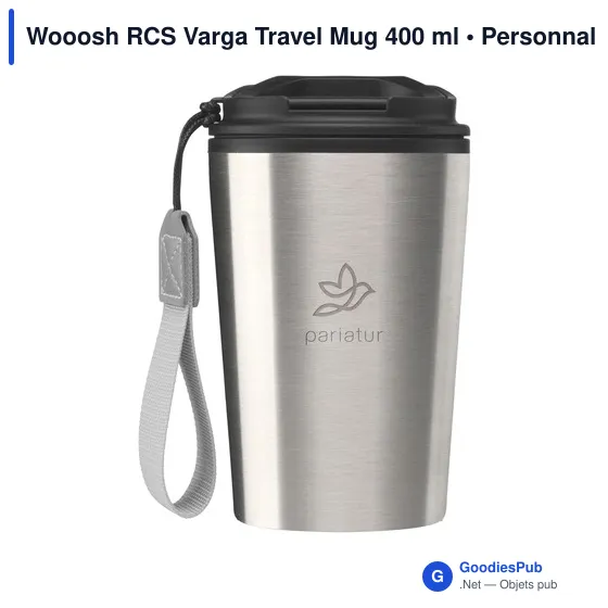 Mug isotherme personnalisable Wooosh RCS Varga 400 ml avec logo - Image 10
