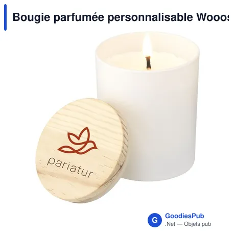 Bougie parfumée personnalisable Wooosh Scented Candle Classic Jasmineavec logo