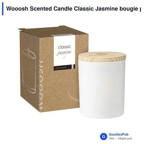 Bougie parfumée personnalisable Wooosh Scented Candle Classic Jasmineavec logo - Image 3
