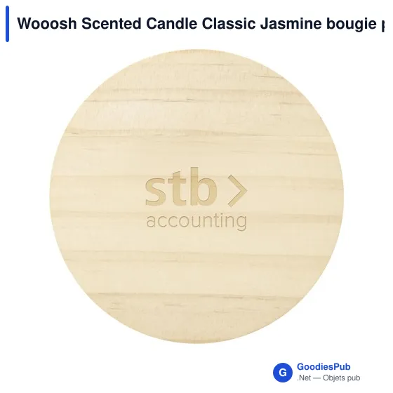 Bougie parfumée personnalisable Wooosh Scented Candle Classic Jasmineavec logo - Image 4