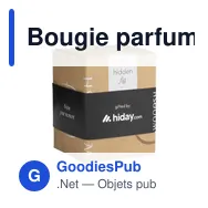 Bougie parfumée personnalisable Wooosh Scented Candle Hidden Figavec logo - Miniature 2