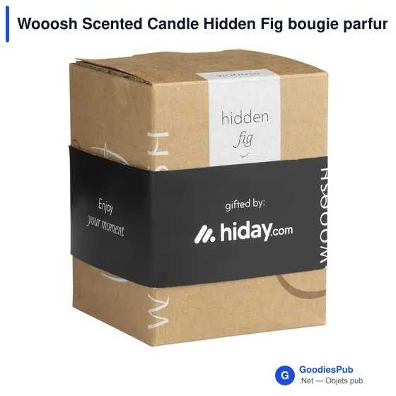 Bougie parfumée personnalisable Wooosh Scented Candle Hidden Figavec logo - Image 2