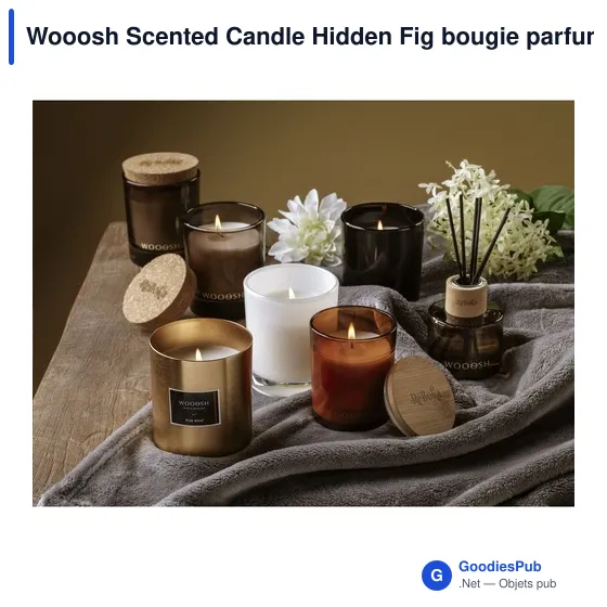 Bougie parfumée personnalisable Wooosh Scented Candle Hidden Figavec logo - Image 4