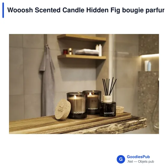 Bougie parfumée personnalisable Wooosh Scented Candle Hidden Figavec logo - Image 7