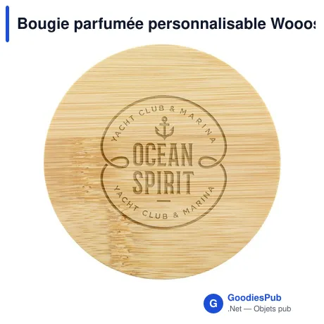 Bougie parfumée personnalisable Wooosh Scented Candle Musk Peach avec logo