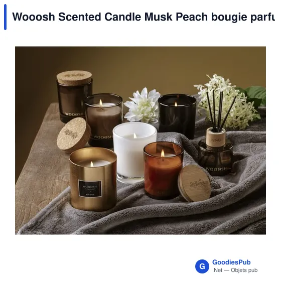 Bougie parfumée personnalisable Wooosh Scented Candle Musk Peach avec logo - Image 2