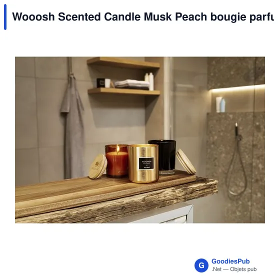 Bougie parfumée personnalisable Wooosh Scented Candle Musk Peach avec logo - Image 4