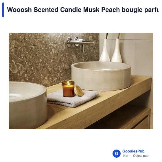 Bougie parfumée personnalisable Wooosh Scented Candle Musk Peach avec logo - Image 5