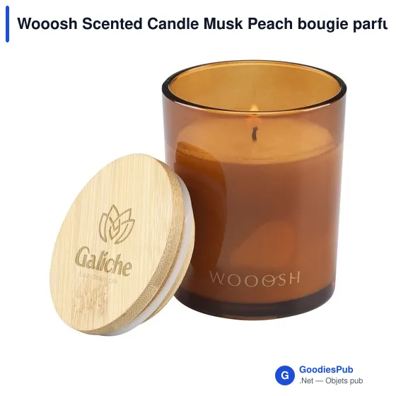 Bougie parfumée personnalisable Wooosh Scented Candle Musk Peach avec logo - Image 6