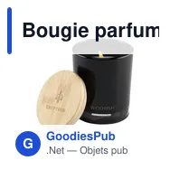 Bougie parfumée personnalisable Wooosh avec logo - Sweet Vanilla - Miniature 1