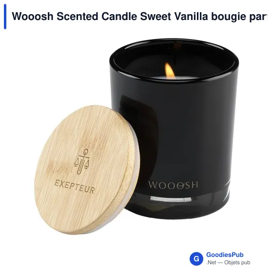 Bougie parfumée personnalisable Wooosh avec logo - Sweet Vanilla - Image 1
