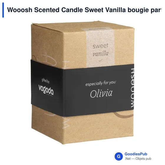 Bougie parfumée personnalisable Wooosh avec logo - Sweet Vanilla - Image 3