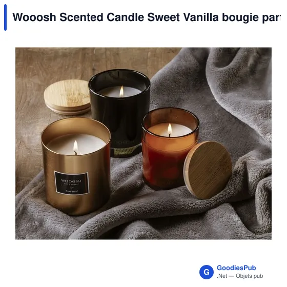 Bougie parfumée personnalisable Wooosh avec logo - Sweet Vanilla - Image 6