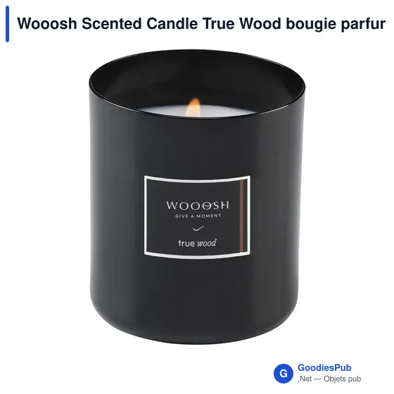 Bougie parfumée personnalisable Wooosh Scented Candle True Wood avec logo - Image 1