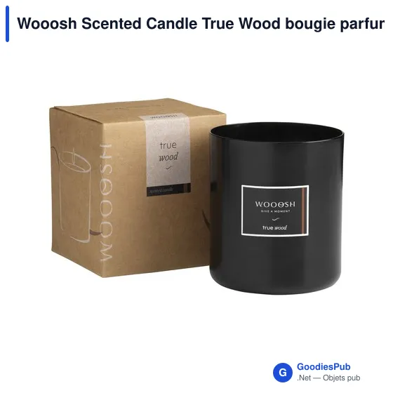 Bougie parfumée personnalisable Wooosh Scented Candle True Wood avec logo - Image 3
