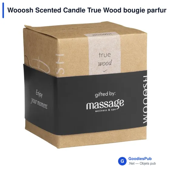 Bougie parfumée personnalisable Wooosh Scented Candle True Wood avec logo - Image 4