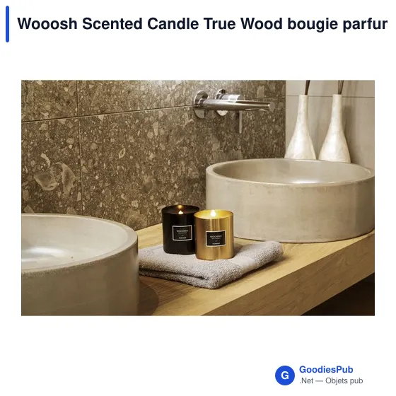 Bougie parfumée personnalisable Wooosh Scented Candle True Wood avec logo - Image 5