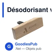 Désodorisant voiture personnalisable avec logo - Wooosh Senang - Miniature 1