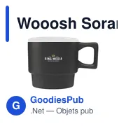 Mug personnalisable Wooosh Sorana 250 ml avec logo - Miniature 1