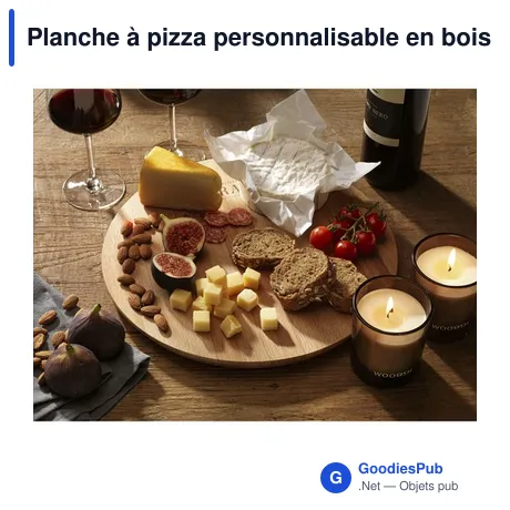Planche à pizza personnalisable en bois avec logo - Wooosh Tabla