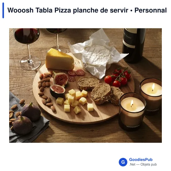 Planche à pizza personnalisable en bois avec logo - Wooosh Tabla - Image 1