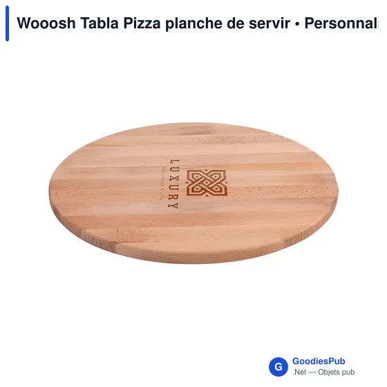 Planche à pizza personnalisable en bois avec logo - Wooosh Tabla - Image 2