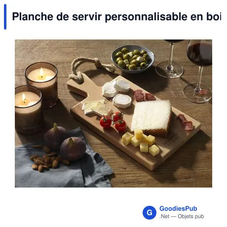 Planche de servir personnalisable en bois avec logo - Wooosh Tabla