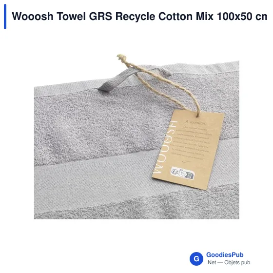 Serviette personnalisable en coton recyclé avec logo - Wooosh Towel - Image 1