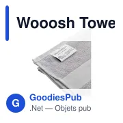 Serviette personnalisable en coton recyclé avec logo - Wooosh Towel - Miniature 2