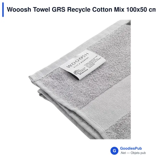 Serviette personnalisable en coton recyclé avec logo - Wooosh Towel - Image 2