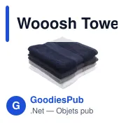 Serviette personnalisable en coton recyclé avec logo - Wooosh Towel - Miniature 3