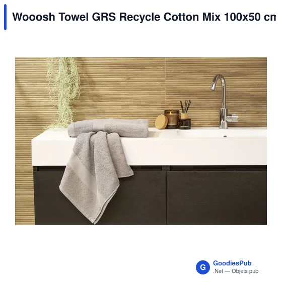 Serviette personnalisable en coton recyclé avec logo - Wooosh Towel - Image 4