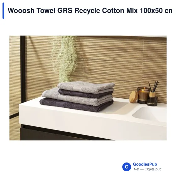 Serviette personnalisable en coton recyclé avec logo - Wooosh Towel - Image 5
