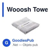Serviette personnalisable en coton recyclé avec logo - Wooosh Towel - Miniature 7
