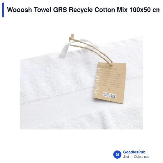 Serviette personnalisable en coton recyclé avec logo - Wooosh Towel - Image 8