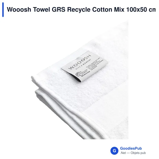 Serviette personnalisable en coton recyclé avec logo - Wooosh Towel - Image 9