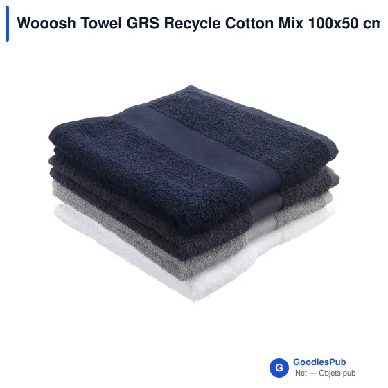 Serviette personnalisable en coton recyclé avec logo - Wooosh Towel - Image 10