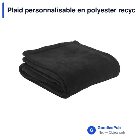 Plaid personnalisable en polyester recyclé avec logo - Wooosh Vida GRS