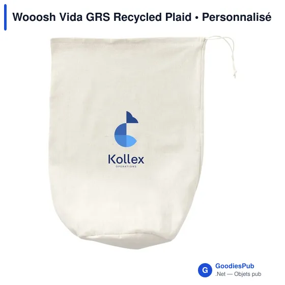 Plaid personnalisable en polyester recyclé avec logo - Wooosh Vida GRS - Image 11