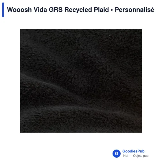 Plaid personnalisable en polyester recyclé avec logo - Wooosh Vida GRS - Image 3