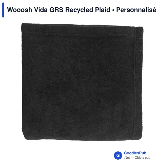Plaid personnalisable en polyester recyclé avec logo - Wooosh Vida GRS - Image 7