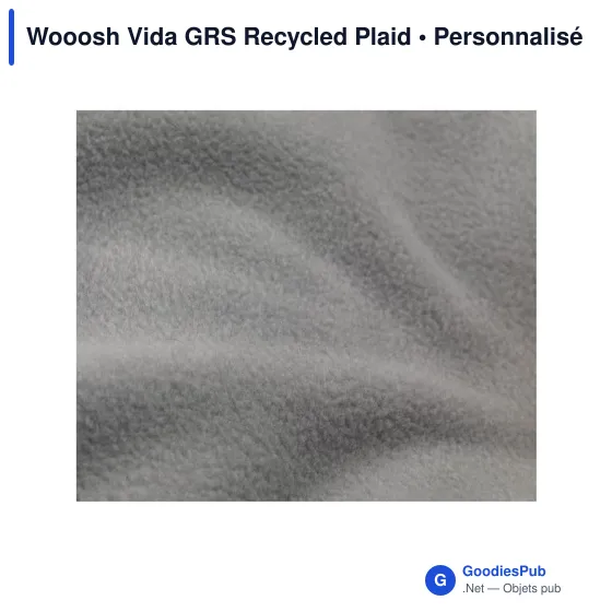 Plaid personnalisable en polyester recyclé avec logo - Wooosh Vida GRS - Image 9