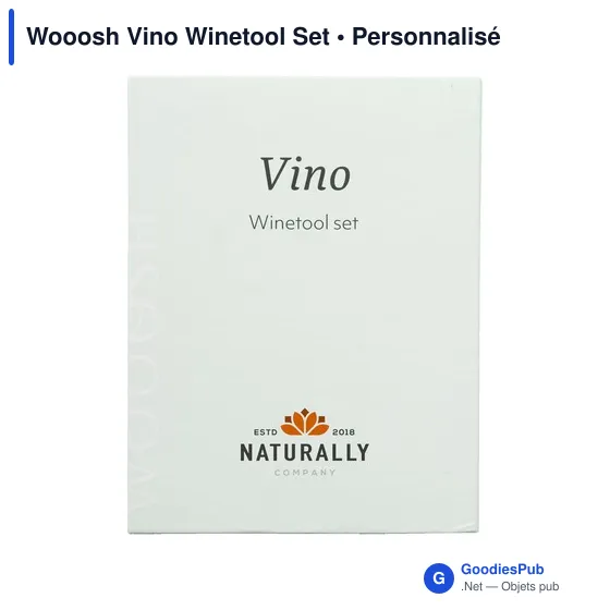 Coffret d'accessoires à vin personnalisable avec logo - Wooosh Vino Winetool Set - Image 5