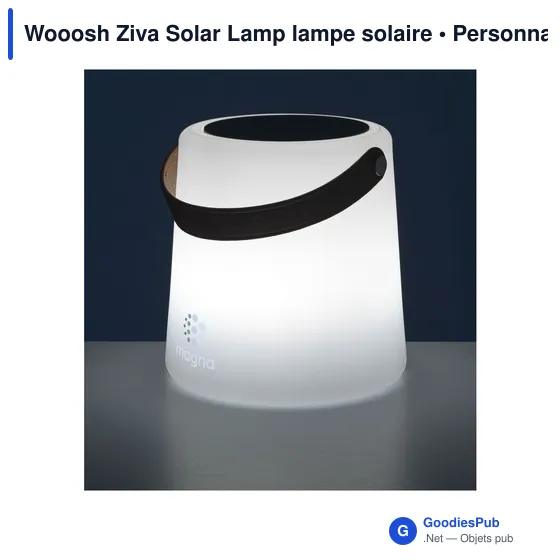 Lampe d'ambiance personnalisable Wooosh Ziva Solar avec logo - Image 2